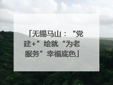 无锡马山：“党建+”绘就“为老服务”幸福底色