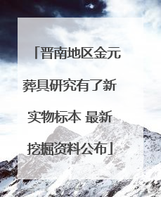 晋南地区金元葬具研究有了新实物标本 最新挖掘资料公布