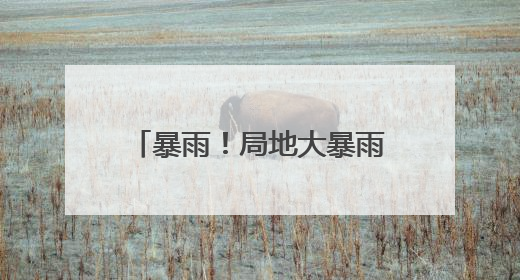 暴雨！局地大暴雨！刚刚确认，已影响杭州，这波太猛！今天记得提前出门