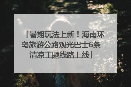 暑期玩法上新！海南环岛旅游公路观光巴士6条清凉主题线路上线