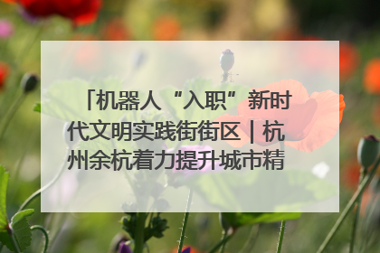 机器人“入职”新时代文明实践街街区｜杭州余杭着力提升城市精细化智能化管理水平