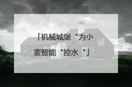 机械城堡“为小麦智能“控水“