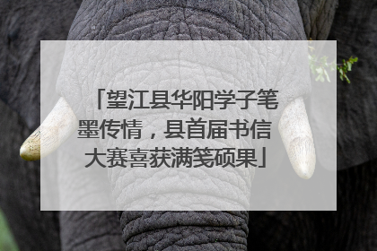 望江县华阳学子笔墨传情，县首届书信大赛喜获满笺硕果