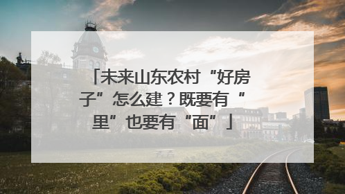 未来山东农村“好房子”怎么建？既要有“里”也要有“面”