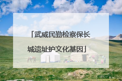 武威民勤检察保长城遗址护文化基因