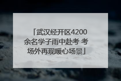 武汉经开区4200余名学子雨中赴考 考场外再现暖心场景