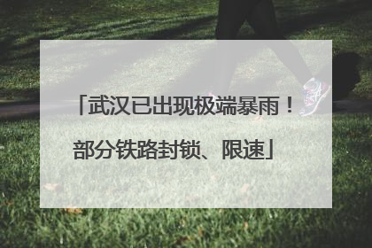 武汉已出现极端暴雨！部分铁路封锁、限速