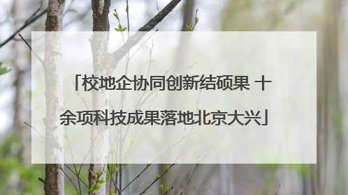 校地企协同创新结硕果 十余项科技成果落地北京大兴