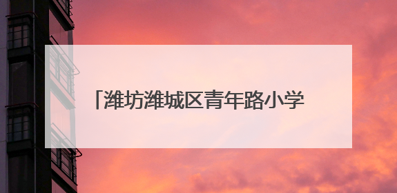 潍坊潍城区青年路小学：童心飞扬，快乐成长
