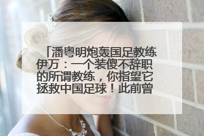 潘粤明炮轰国足教练伊万：一个装傻不辞职的所谓教练，你指望它拯救中国足球！此前曾多次发文评价国足