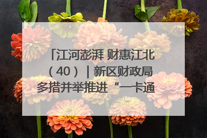 江河澎湃 财惠江北（40）｜新区财政局多措并举推进“一卡通”管理 保障惠民惠农补贴精准高效发放