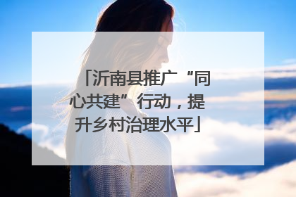 沂南县推广“同心共建”行动，提升乡村治理水平