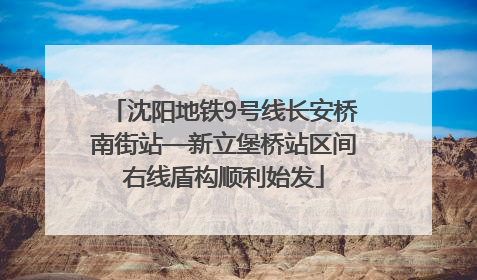 沈阳地铁9号线长安桥南街站—新立堡桥站区间右线盾构顺利始发
