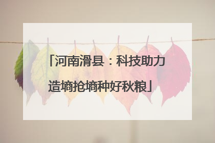 河南滑县：科技助力造墒抢墒种好秋粮