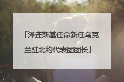 泽连斯基任命新任乌克兰驻北约代表团团长