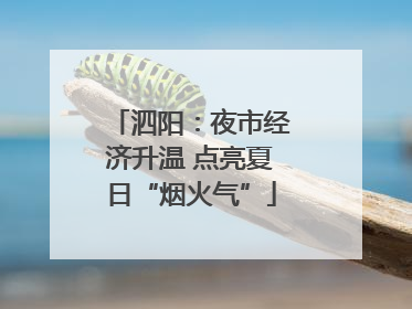 泗阳：夜市经济升温 点亮夏日“烟火气”