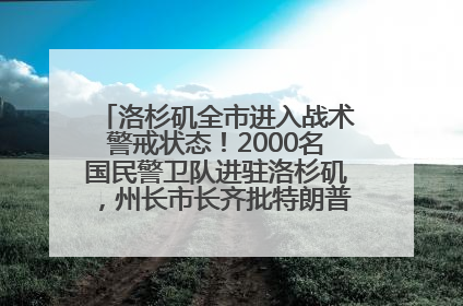 洛杉矶全市进入战术警戒状态！2000名国民警卫队进驻洛杉矶，州长市长齐批特朗普“制造混乱”