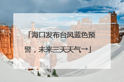 海口发布台风蓝色预警，未来三天天气→