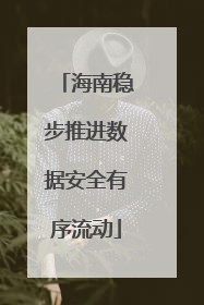 海南稳步推进数据安全有序流动