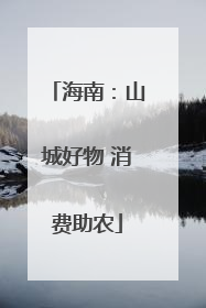 海南：山城好物 消费助农