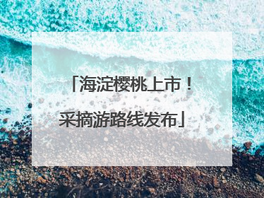海淀樱桃上市！采摘游路线发布