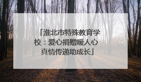 淮北市特殊教育学校：爱心捐赠暖人心 真情传递助成长