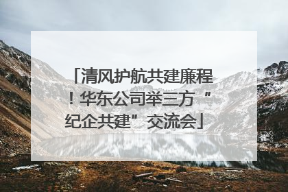 清风护航共建廉程！华东公司举三方“纪企共建”交流会