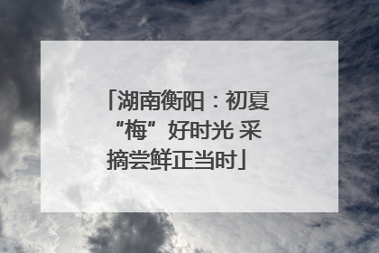湖南衡阳：初夏“梅”好时光 采摘尝鲜正当时