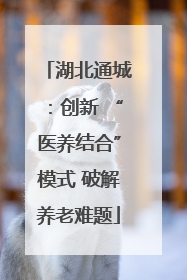 湖北通城：创新 “医养结合”模式 破解养老难题