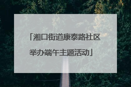 湘口街道康泰路社区举办端午主题活动
