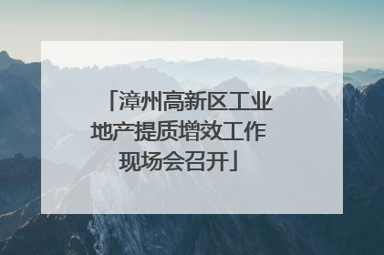 漳州高新区工业地产提质增效工作现场会召开