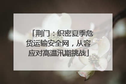 荆门：织密夏季危货运输安全网，从容应对高温汛期挑战