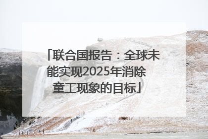 联合国报告：全球未能实现2025年消除童工现象的目标