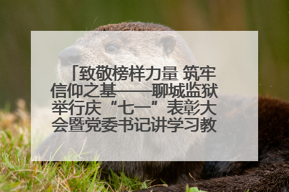 致敬榜样力量 筑牢信仰之基——聊城监狱举行庆“七一”表彰大会暨党委书记讲学习教育专题党课