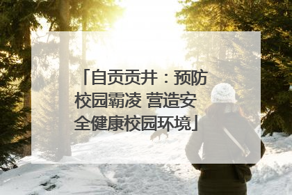 自贡贡井：预防校园霸凌 营造安全健康校园环境