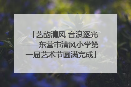 艺韵清风 音浪逐光——东营市清风小学第一届艺术节圆满完成