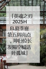 英魂之刃2025HEL夏季赛第五周亮点，坤归位长发隔空喊话叶孤城