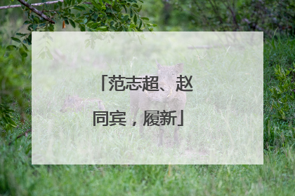 范志超、赵同宾，履新