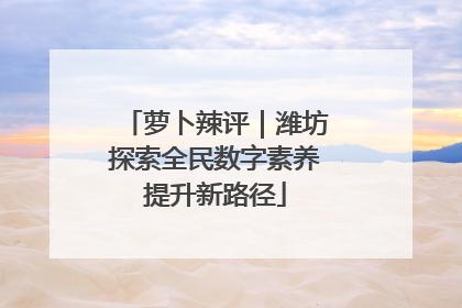 萝卜辣评｜潍坊探索全民数字素养提升新路径