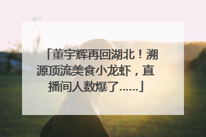 董宇辉再回湖北！溯源顶流美食小龙虾，直播间人数爆了……