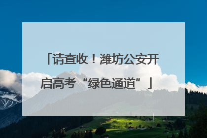 请查收！潍坊公安开启高考“绿色通道”