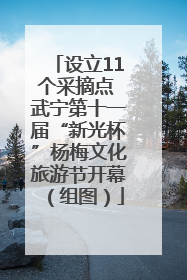 设立11个采摘点 武宁第十一届“新光杯”杨梅文化旅游节开幕（组图）