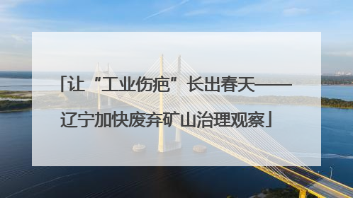 让“工业伤疤”长出春天——辽宁加快废弃矿山治理观察