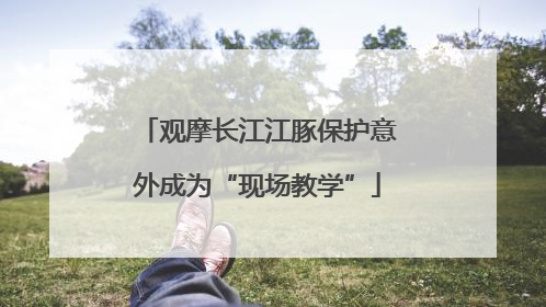 观摩长江江豚保护意外成为“现场教学”