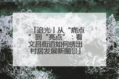 追光丨从“痛点”到“亮点”：看文昌街道如何绣出村居发展新图景