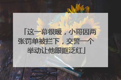 这一幕很暖，小哥因两张罚单被拦下，交警一个举动让他眼眶泛红