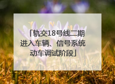 轨交18号线二期进入车辆、信号系统动车调试阶段
