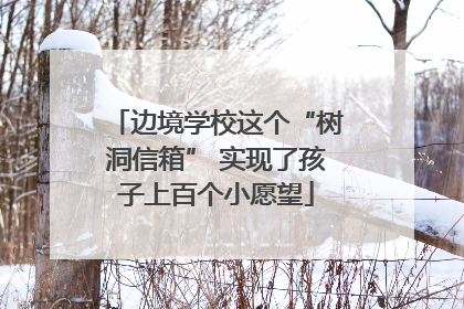 边境学校这个“树洞信箱” 实现了孩子上百个小愿望