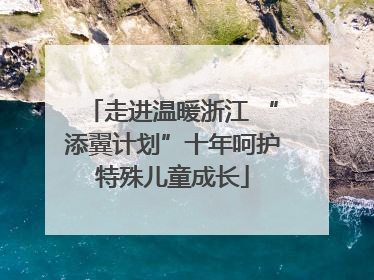 走进温暖浙江 “添翼计划”十年呵护特殊儿童成长