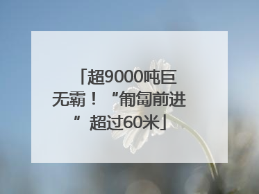超9000吨巨无霸！“匍匐前进”超过60米